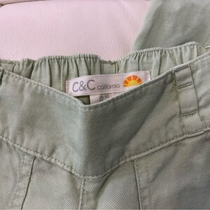 C&C California Light Green Wide Leg Pants